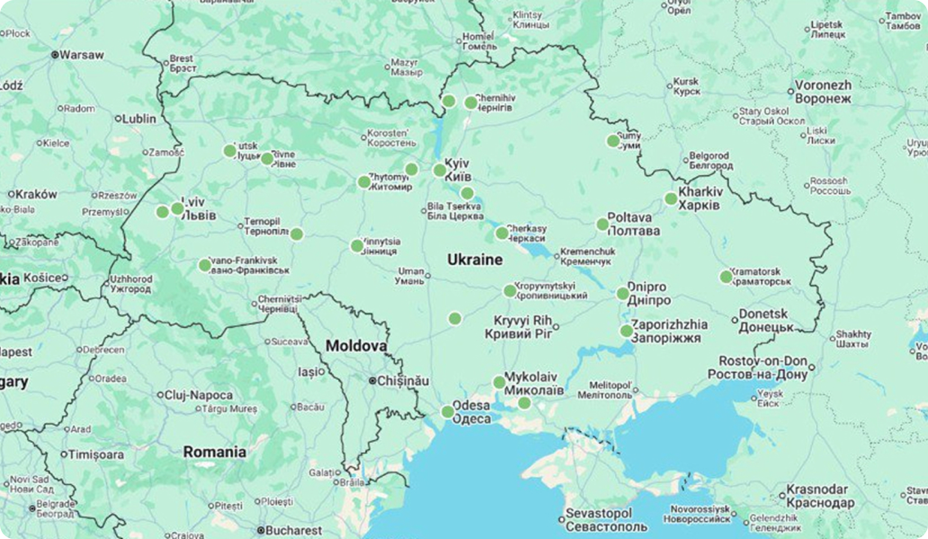 Карта організацій Консорціуму